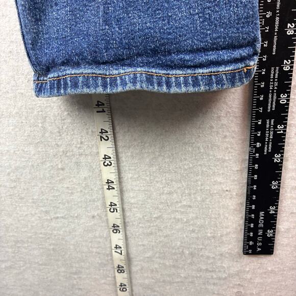 Vintage Faded Glory Straight Jeans Womens 16 Blue Cotton Stretch 32x29 Versatile - Picture 4 of 13